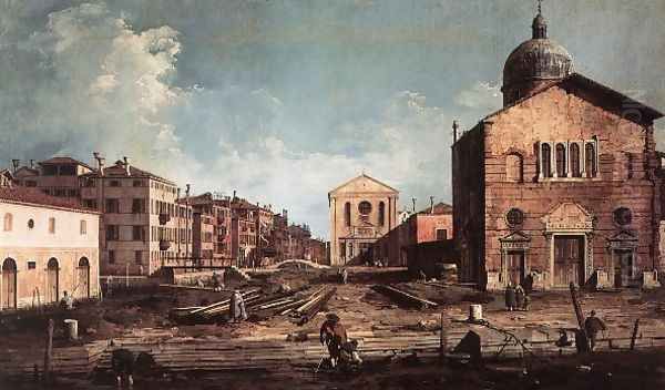 View Of San Giuseppe Di Castello Oil Painting by (Giovanni Antonio Canal) Canaletto