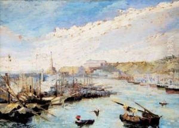 Porto Di Genova Oil Painting by Dante Conte