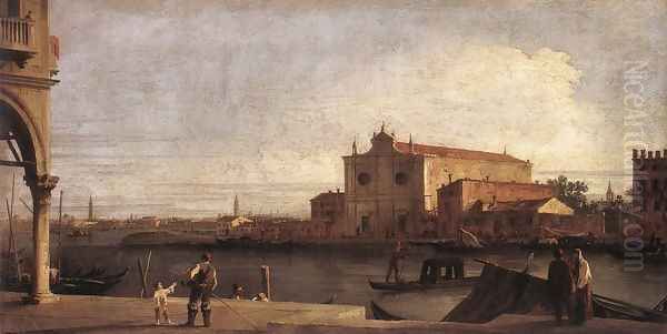 View Of San Giovanni Dei Battuti At Murano Oil Painting by (Giovanni Antonio Canal) Canaletto