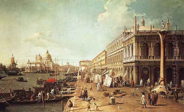 Molo with the Library Oil Painting by (Giovanni Antonio Canal) Canaletto