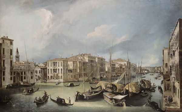 Grand Canal in Venice with the Rialto Bridge, c.1726-30 Oil Painting by (Giovanni Antonio Canal) Canaletto