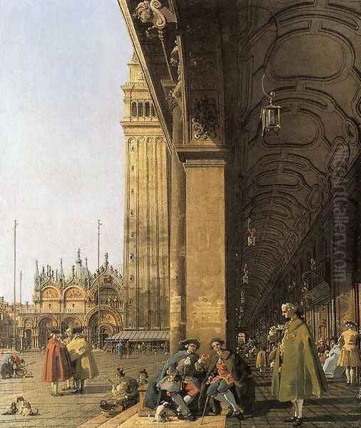 Piazza San Marco, Looking East from the Southwest Corner Oil Painting by (Giovanni Antonio Canal) Canaletto