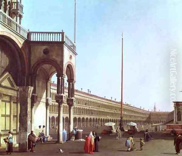 Piazza di San Marco from the Doges' Palace Oil Painting by (Giovanni Antonio Canal) Canaletto