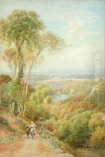 The River Ure From Mowbray Point, Hackfall Oil Painting by Ebenezer Wake Cook