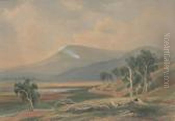 Pastoral View Oil Painting by Ebenezer Wake Cook