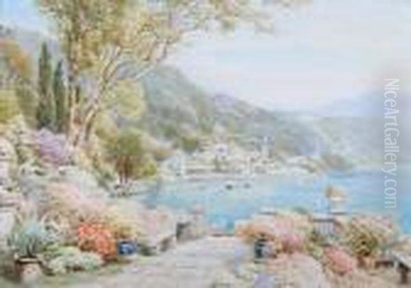 Brienno, Lake Como Oil Painting by Ebenezer Wake Cook