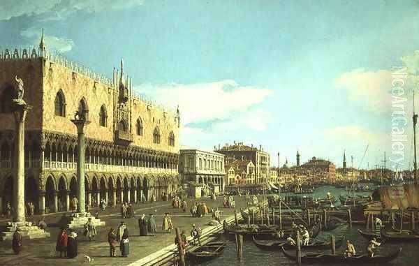 View along the Riva degli Schiavoni, c.1740-5 Oil Painting by (Giovanni Antonio Canal) Canaletto