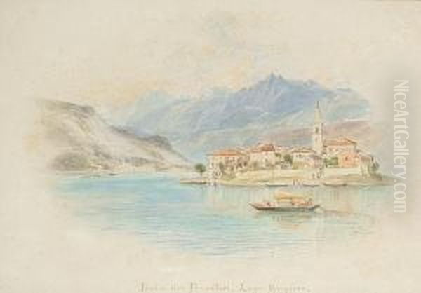 Isola Dei Pescatori Lago Maggiore Oil Painting by Ebenezer Wake Cook