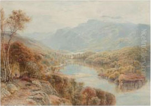 Loch Katrine From Above The Silver Strand Oil Painting by Ebenezer Wake Cook