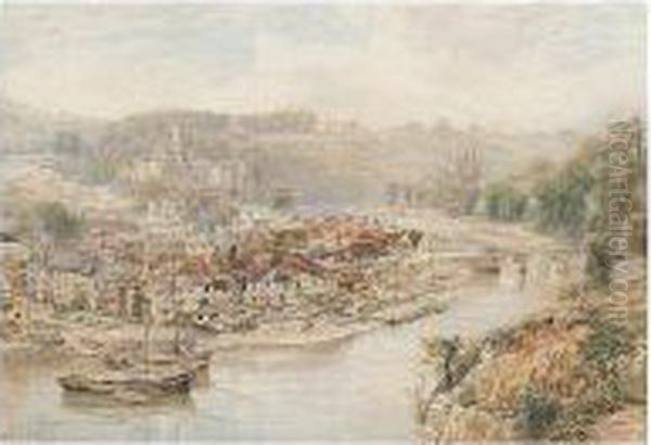 Chepstow Oil Painting by Ebenezer Wake Cook