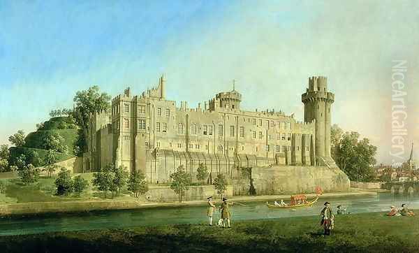 Warwick Castle Oil Painting by (Giovanni Antonio Canal) Canaletto