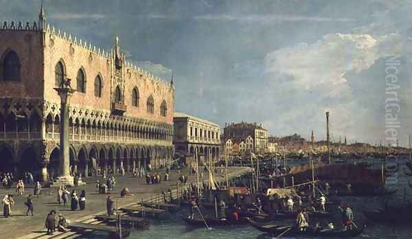 Palazzo Ducale and the Riva degli Schiavoni, Venice Oil Painting by (Giovanni Antonio Canal) Canaletto