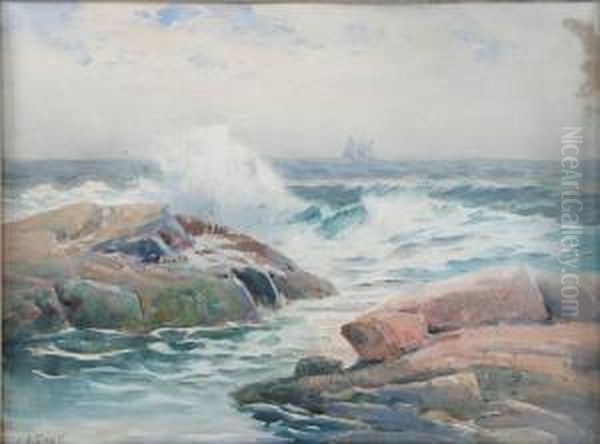 Seascape Oil Painting by John A. Cook