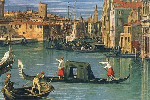 The Grand Canal at the Salute Church [detail] Oil Painting by (Giovanni Antonio Canal) Canaletto