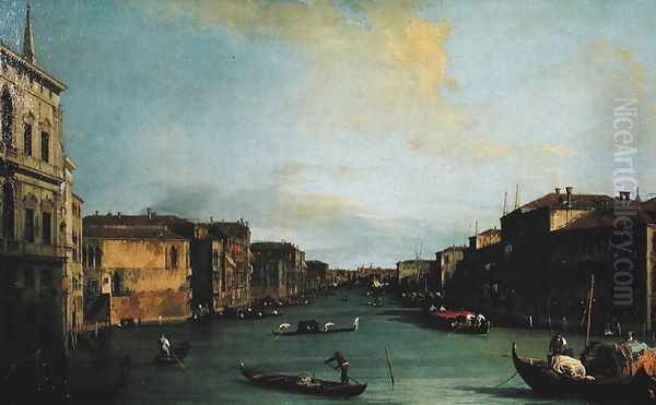 View of The Grand Canal from the Rialto Bridge Oil Painting by (Giovanni Antonio Canal) Canaletto