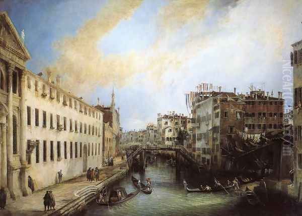 Rio dei Mendicanti, 1724 Oil Painting by (Giovanni Antonio Canal) Canaletto