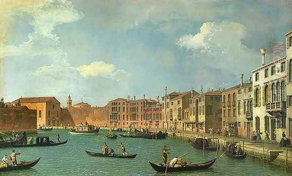 View of the Canal of Santa Chiara, Venice Oil Painting by (Giovanni Antonio Canal) Canaletto