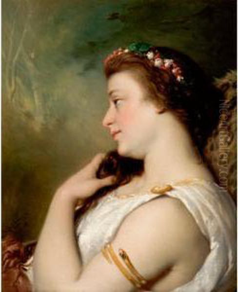 Reverie Oil Painting by Pierre Oliver Joseph Coomans