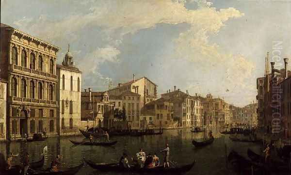 Venice- the Grand Canal from the Palazzo Flangini to S. Marcuolo Oil Painting by (Giovanni Antonio Canal) Canaletto