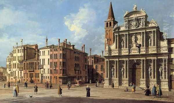 Santa Maria Zobenigo Oil Painting by (Giovanni Antonio Canal) Canaletto