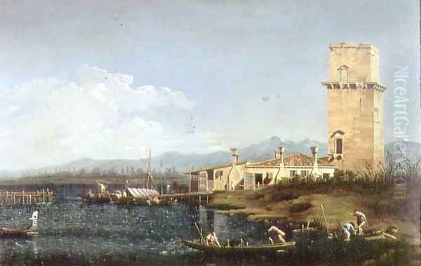 The Tower at Marghera Oil Painting by (Giovanni Antonio Canal) Canaletto