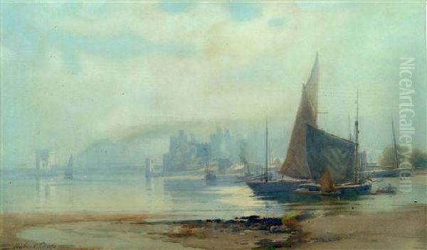 Conway Castle And Estuary by Hubert Coop