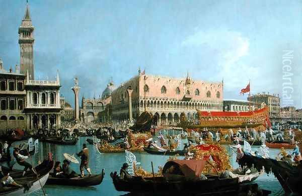 The Bucintoro returning to the Molo Oil Painting by (Giovanni Antonio Canal) Canaletto