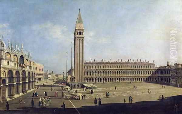 Piazza San Marco, Venice (3) Oil Painting by (Giovanni Antonio Canal) Canaletto