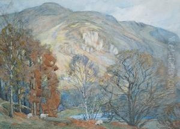 A Cumbrian Fell Oil Painting by Alfred Heaton Cooper