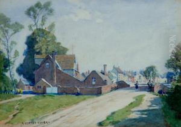 English Village Oil Painting by Alfred Heaton Cooper