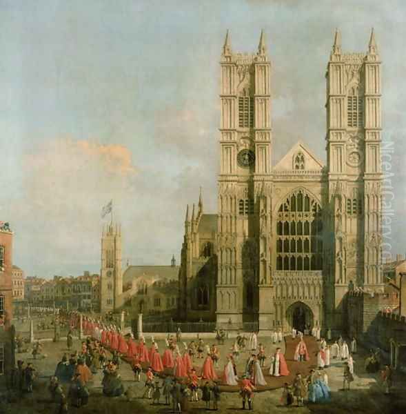 Procession of the Knights of the Bath Oil Painting by (Giovanni Antonio Canal) Canaletto