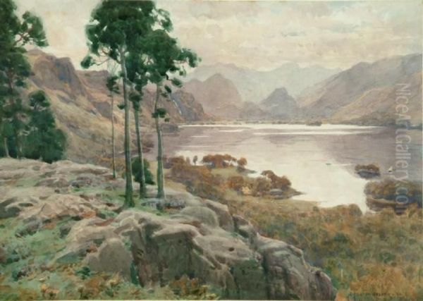 Derwentwater From Castle Head Oil Painting by Alfred Heaton Cooper