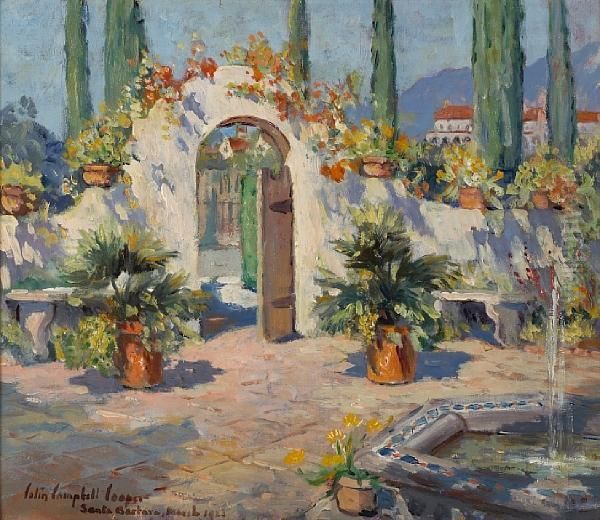 Santa Barbara Oil Painting by Colin Campbell Cooper