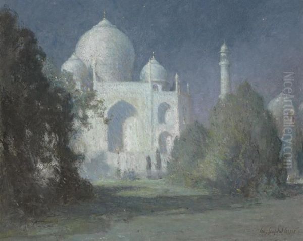 Taj Mahal, Moonlight Oil Painting by Colin Campbell Cooper