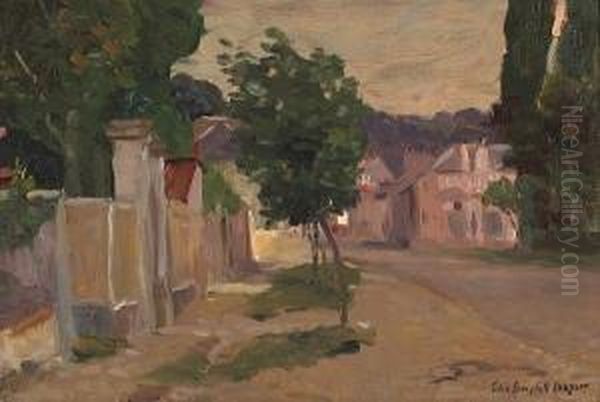 A Village At Dusk Oil Painting by Colin Campbell Cooper