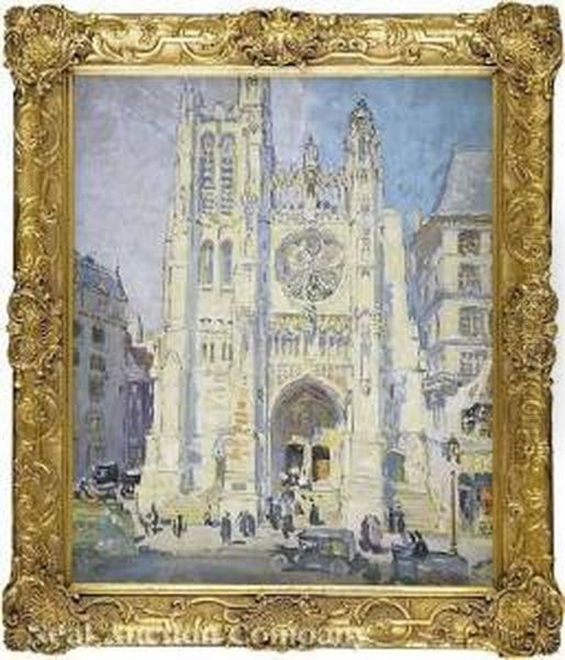 Saint Thomas Church, Fifth Avenue, New York Oil Painting by Colin Campbell Cooper