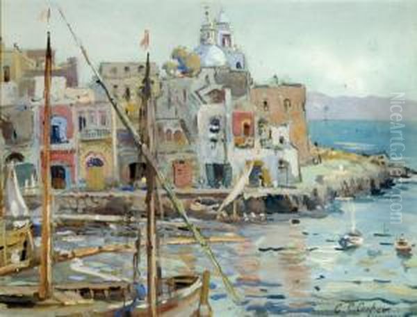 Near Naples Oil Painting by Colin Campbell Cooper