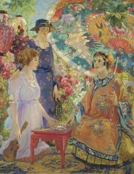 Fortune Teller Oil Painting by Colin Campbell Cooper