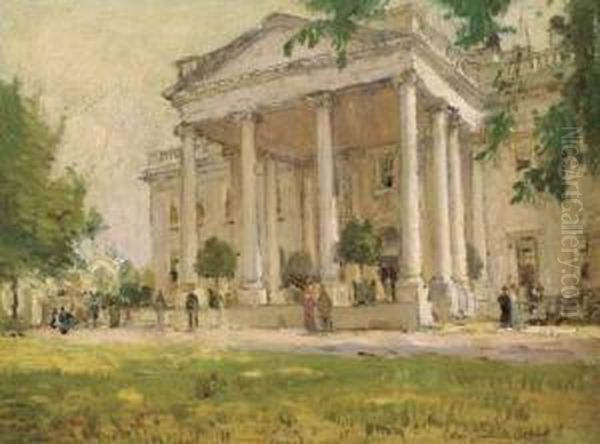 The White House Oil Painting by Colin Campbell Cooper