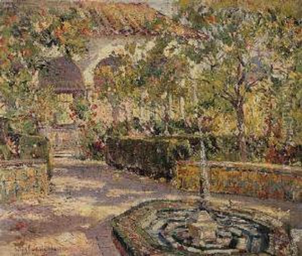 Alcazar Gardens, Seville Oil Painting by Colin Campbell Cooper