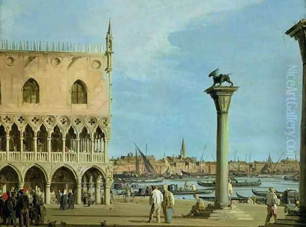 The Piazzetta di San Marco Looking South, Venice Oil Painting by (Giovanni Antonio Canal) Canaletto