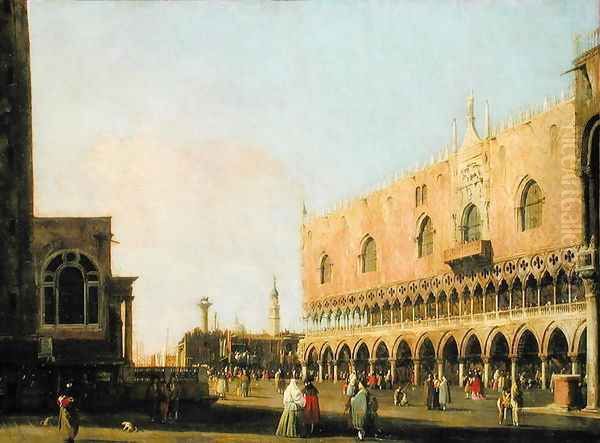 View of the Piazzetta San Marco Looking South, c.1735 Oil Painting by (Giovanni Antonio Canal) Canaletto