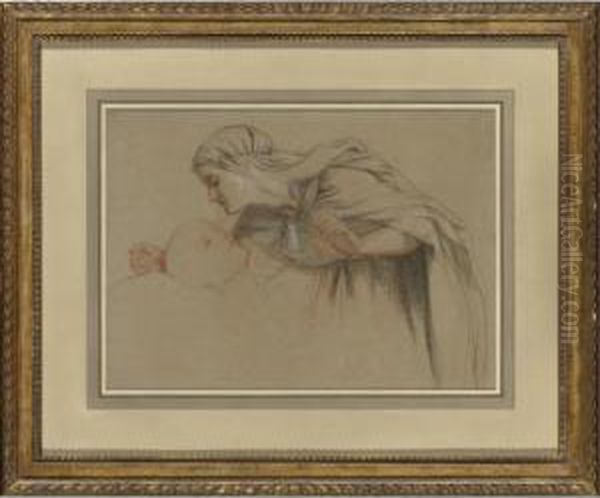 The Kiss Oil Painting by Charles West Cope