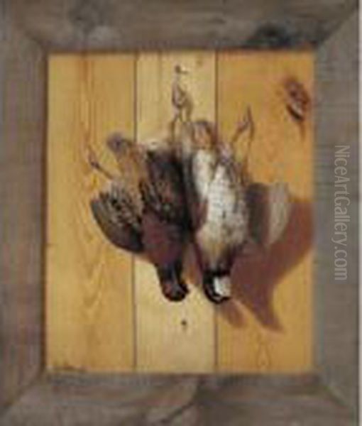 Hanging Quail Oil Painting by George Cope