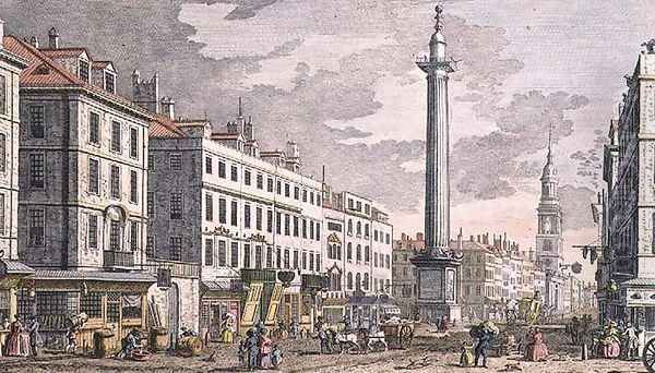 Monument erected in Memory of the Fire of London Oil Painting by (Giovanni Antonio Canal) Canaletto