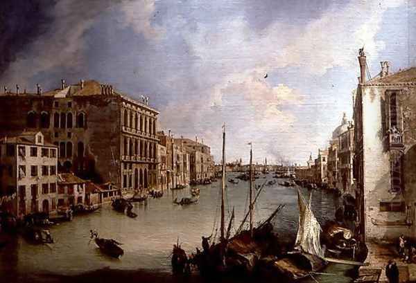 The Grand Canal from the Campo San Vio, Venice Oil Painting by (Giovanni Antonio Canal) Canaletto