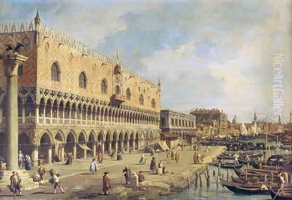 The Riva degli Schiavoni, Venice Oil Painting by (Giovanni Antonio Canal) Canaletto