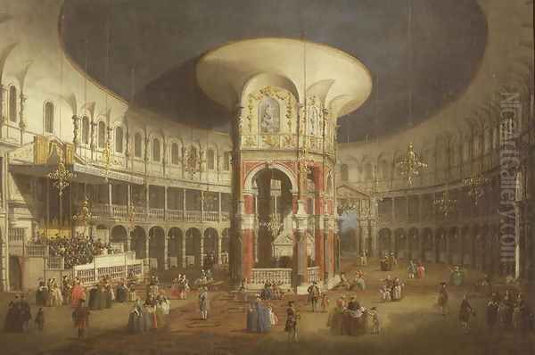 Ranelagh Gardens, the Interior of the Rotunda, c.1751 Oil Painting by (Giovanni Antonio Canal) Canaletto