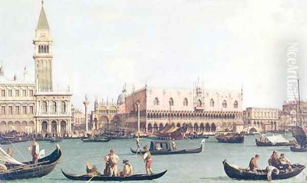 Venice from the Bacino Oil Painting by (Giovanni Antonio Canal) Canaletto