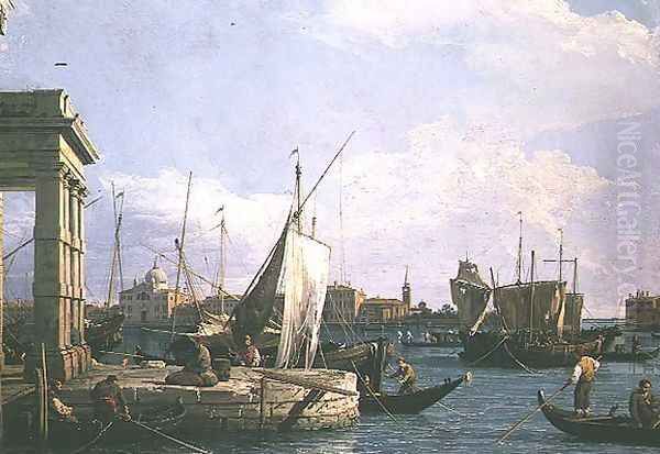 The Punta della Dogana, 1730 Oil Painting by (Giovanni Antonio Canal) Canaletto